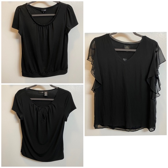 3 medium black blouses - Picture 1 of 11